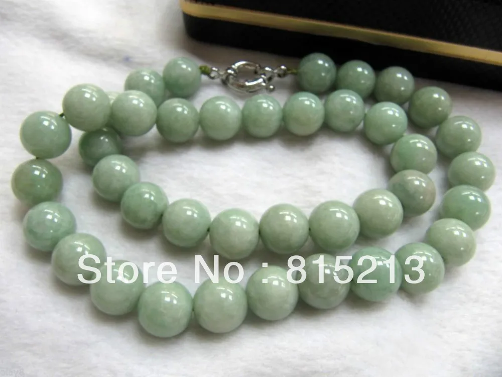

ddh00587 Certified 100% Natural A Grade Jade / Green Jadeite Smooth Bead Necklace /45cm 28% Discount