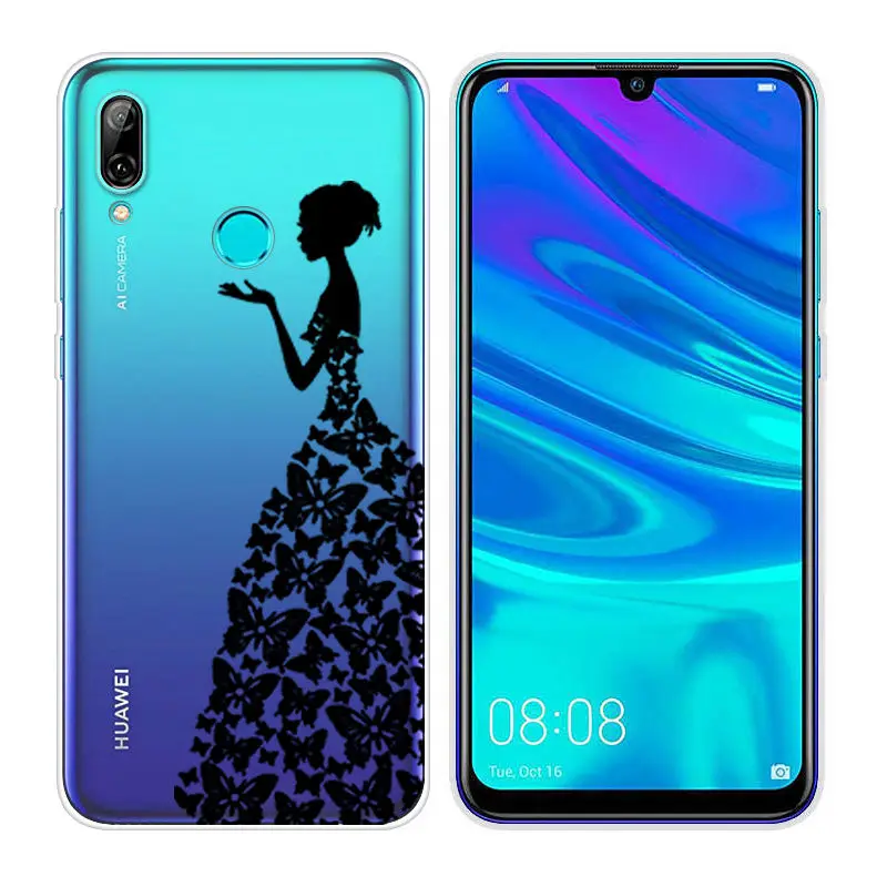 Силиконовый чехол для huawei P Smart, мягкий ТПУ чехол для телефона, 6,21 дюймов, P Smart, прозрачный чехол, PSmart, оболочка - Цвет: 43