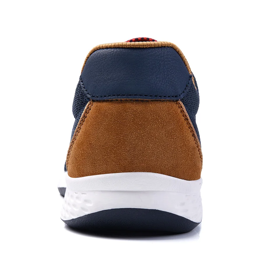 SUROM Summer Men's Shoes Breathable Leather Mesh Casual Shoes Men Luxury Brand Fashion Footwear Male Krasovki 23