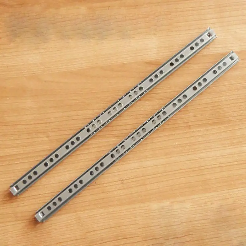 

Hot Sale Micro Ball Guide Two Sections 17 Wide Steel Ball Two Fold Ball Slide Drawer Steel Ball Slide #17