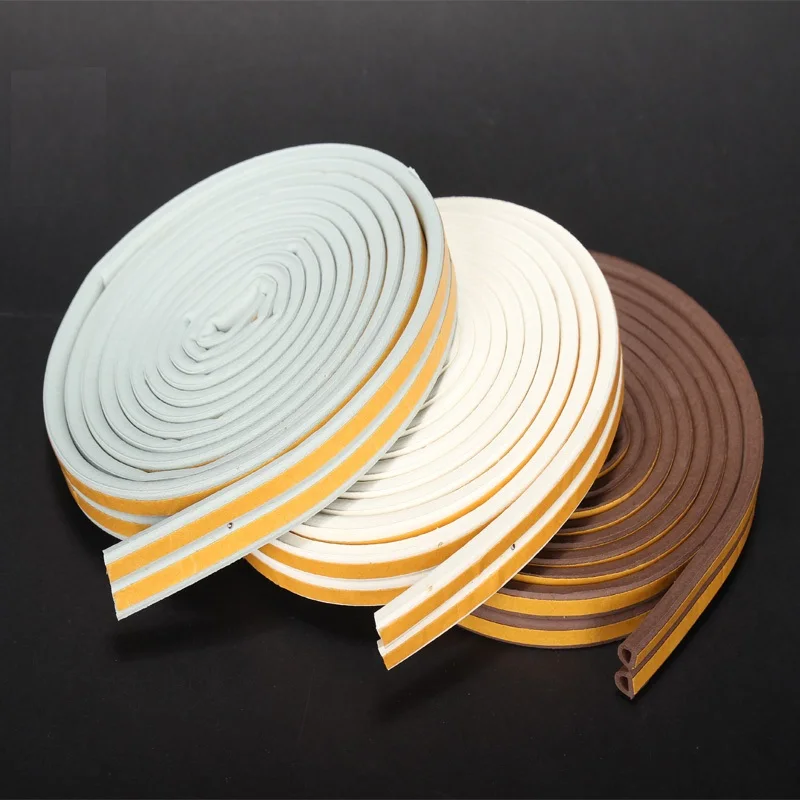 

6Meters/Lot Self adhesive 3M Glue Door Window Draught Seal Strip Soundproofing Collision Avoidance Rubber Weatherstrip Bumper