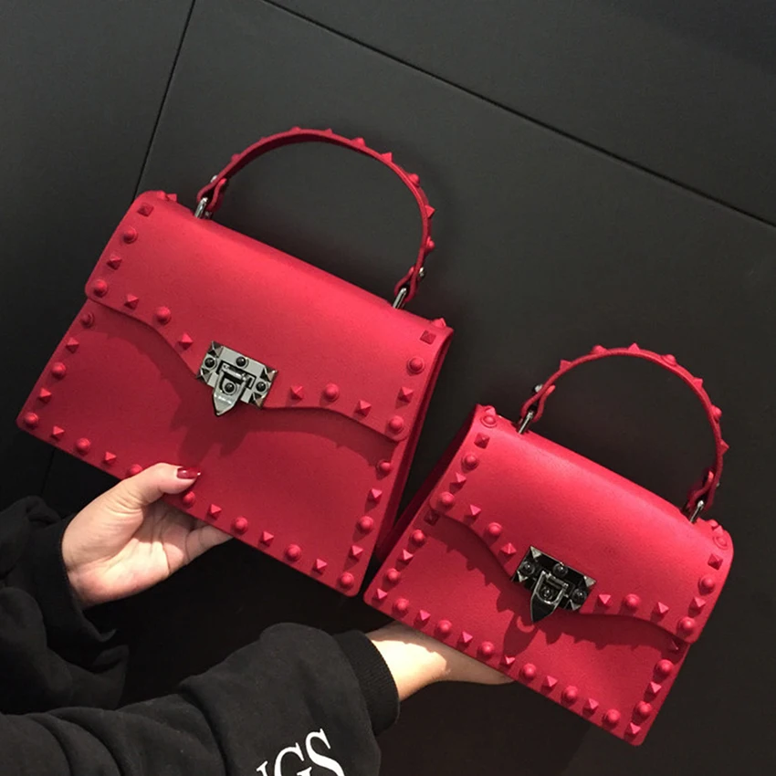 Chic Jelly Bag Women Messenger Bags Casual Pu Lady Handbags Fashion Women Shoulder Bag Luxury Hasp Handbags Cute Crossbody Bags