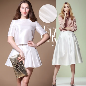 

Silk linen satin fabric 29mm white