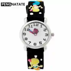 PENGNATATE Детские Кварцевые часы русалки модные Мультяшные детские часы Девушка Силиконовый браслет наручные часы студенческие девушки