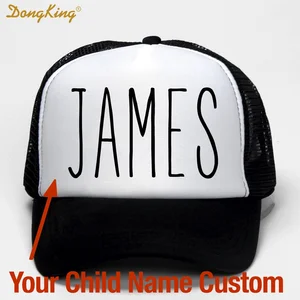 DongKing Kids Baby Child Name Custom Trucker Hat Printed Name Child Baby Son Daughter Custom Personal Cap Meth Baseball Cap Gift