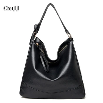 

Chu JJ Women's Leather Handbags Shoulder Bags Ladies Casual Patchwork Tote Bag Big Size Half Moon Women Bags Bolsas Feminina