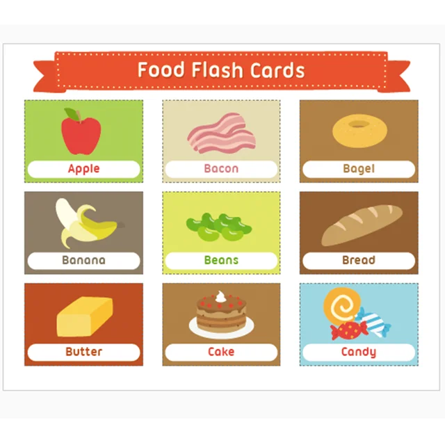 Children Learn English Flash Cards A4 Verbs/Animals