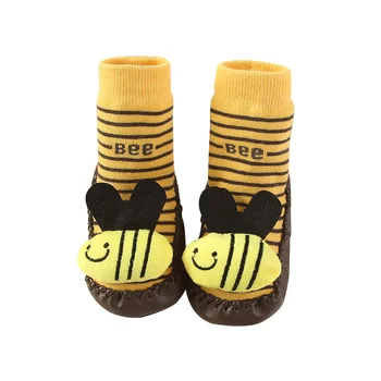 

Cartoon 3D Baby Sock For Girls Thick Towel Cotton Warm Infant Socks Anti-Slip Spring Floor Socks With Bells Baby Boys Clothing