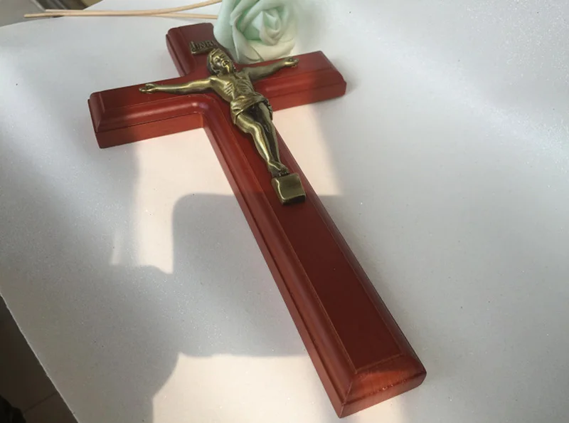 Католический, христианский крест, распятие 29,5*15,5*2,5 см изысканный тик Rood Jesus Cross Figure Jesu lamb of god figures