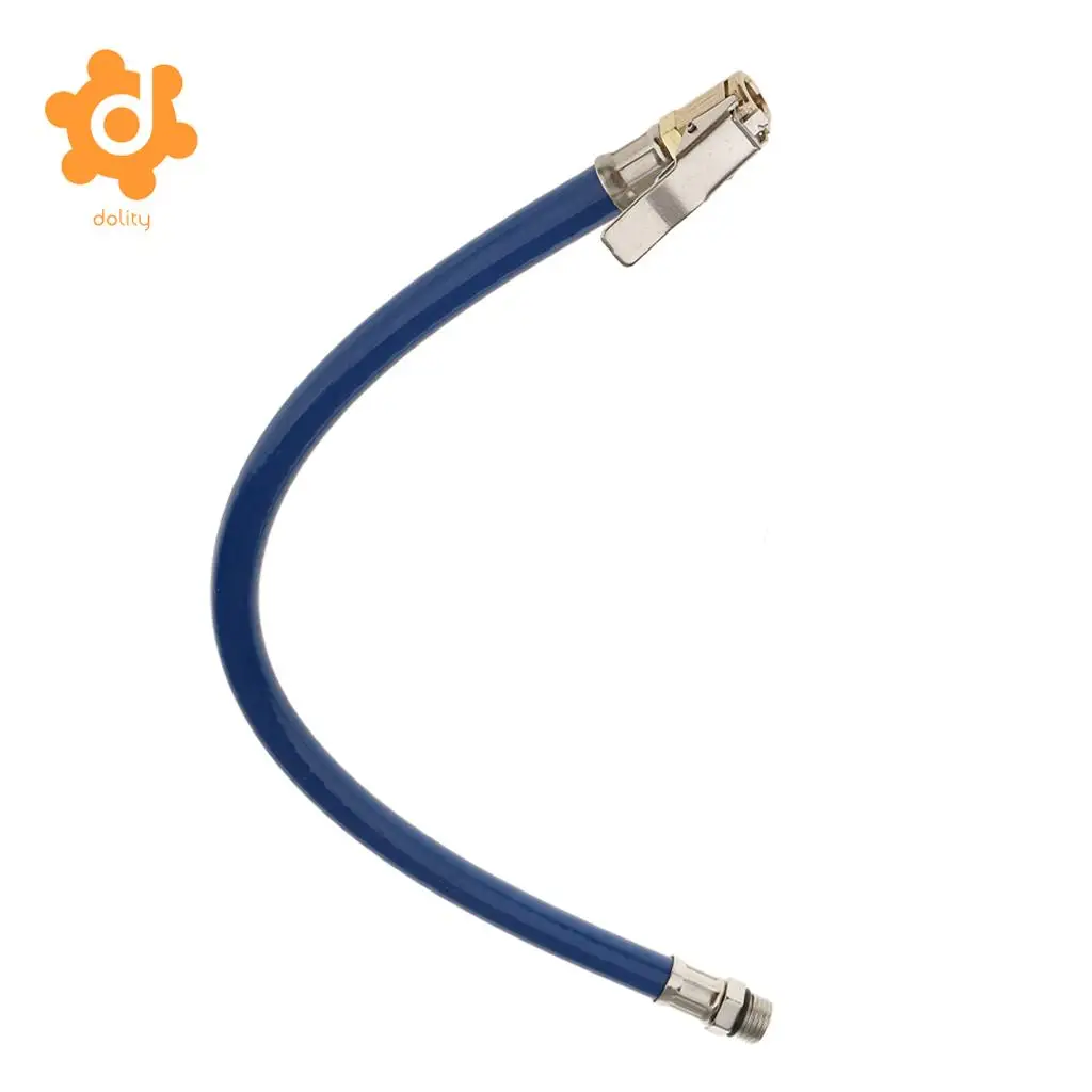 Auto Car Motorcycle Tire Inflator 1/4'' Rubber Air Pipe Hose with Copper Valve Rubber Flexible Air Hose Male Thread