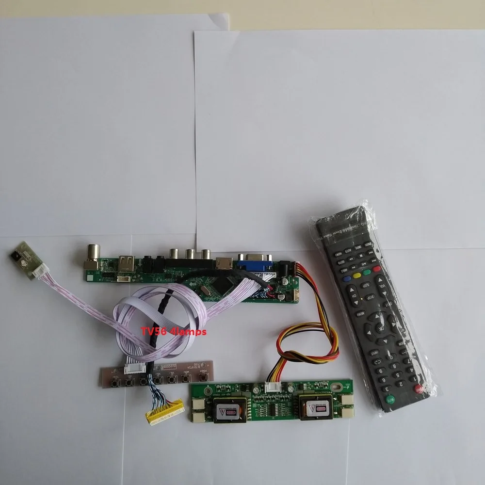 

for LM190E08-TLH2 VGA AV New LCD HDMI TV USB kit Module 1280X1024 19" Digital Signal Controller Driver Board 4 lamps 30pin