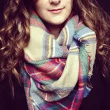 Fashion Scarf 6 Ways to wear ZA tartan square scarf