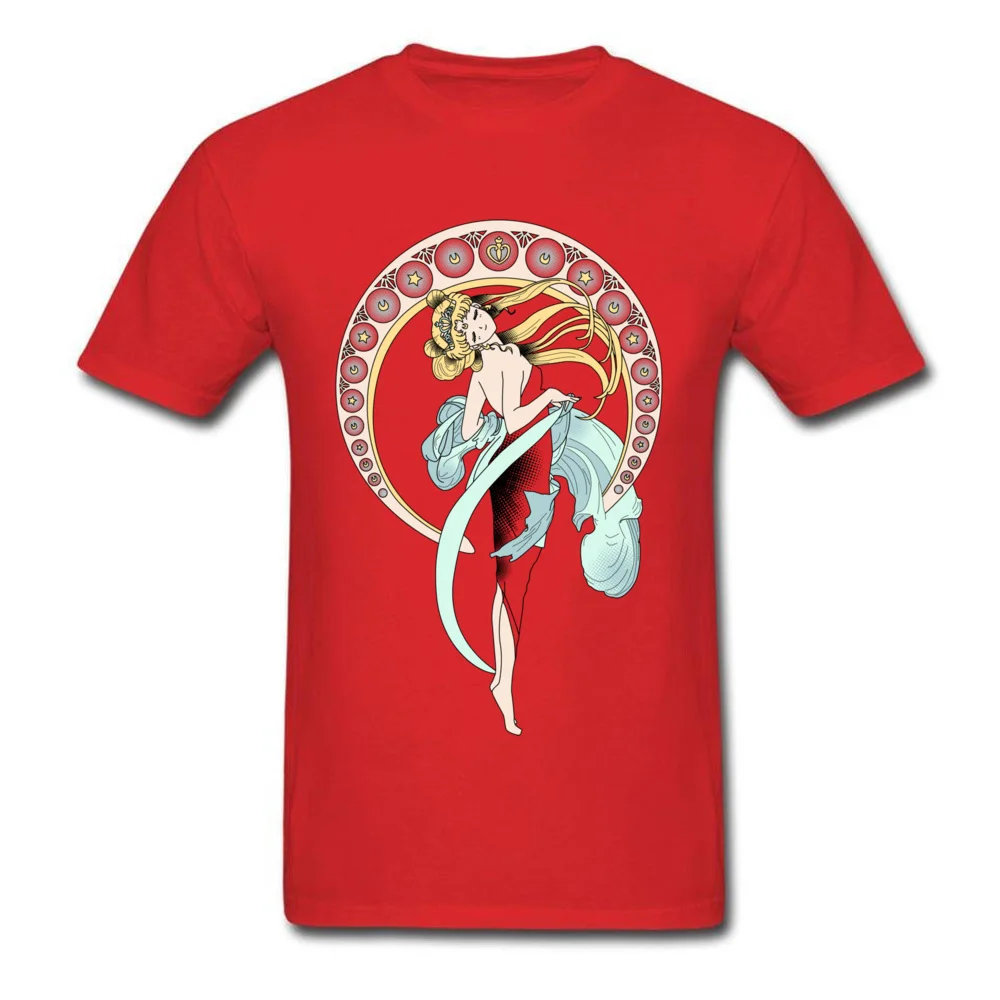 Sailor Moon NewArt T-shirts for Men Classic Father Day Tops T Shirt Short Sleeve 2018 Fashion Custom Tee Shirts Crew Neck Cotton Sailor Moon NewArt red