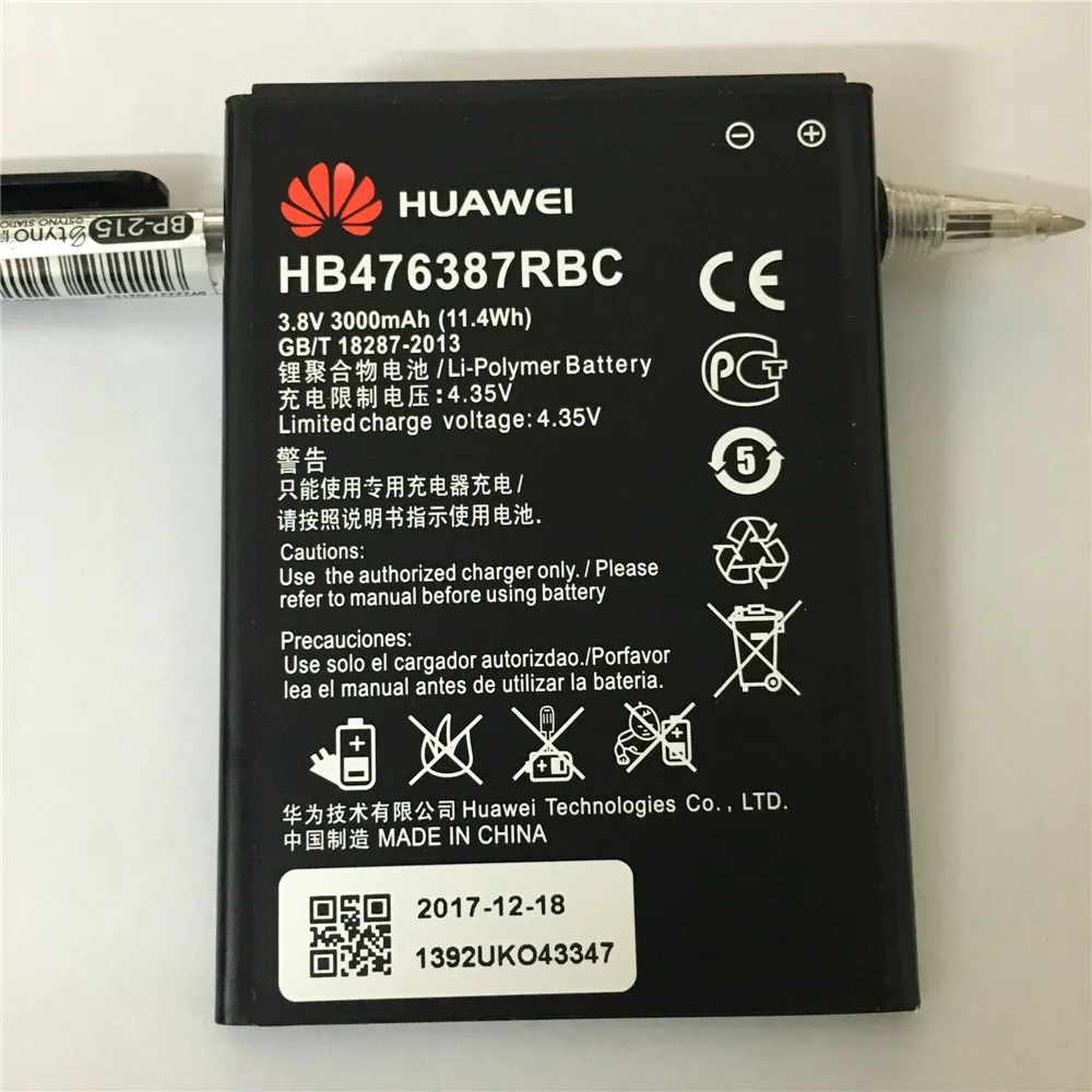 

Original For Huawei HB476387RBC Rechargeable Li-ion phone battery For Huawei Huawei Honor 3X G750 B199 3000mAh