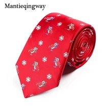 Mantieqingway шеи галстуки для мужчин Рождественская елка Узор Галстук из полиэстера Повседневная Бизнес Свадьба Рождество елка шеи галстуки