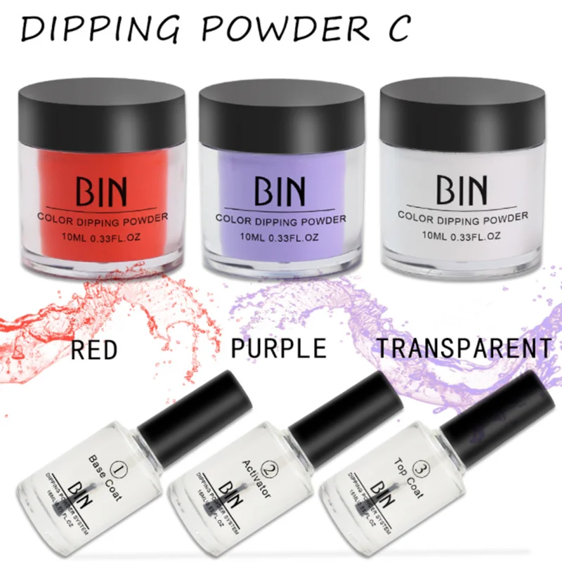 Kit de activador de capa Base de polvo de inmersión 6in1 Kit de sistema Dip sin lámpara para curar decoración de uñas secas naturales brillo de uñas salón de belleza Kit de activador de capa Base de polvo de inmersión 6in1 Kit de sistema Dip sin lámpara para curar decoración de uñas secas naturales brillo de uñas salón de belleza