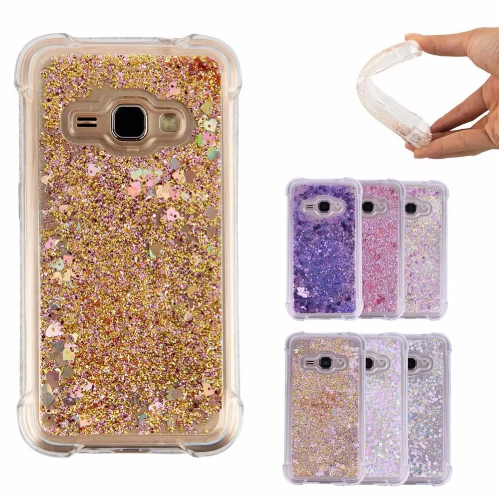 Динамические Liquid чехол для Coque samsung Galaxy J1 2016 случае силиконовые накладки ТПУ Soft