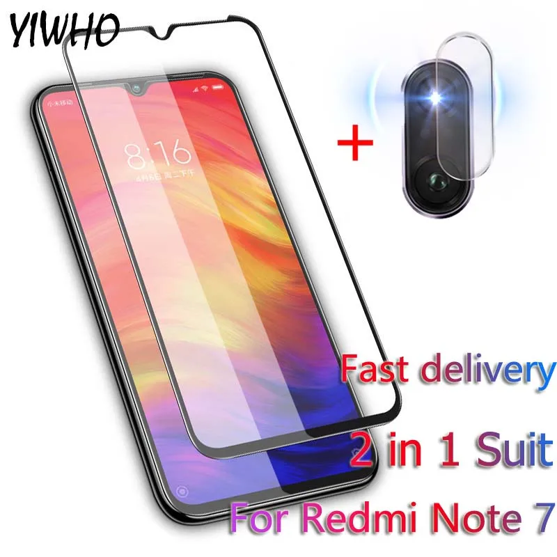 

2-in-1 Tempered Glass Redmi Note 7 Camera Glass Screen Protector for Xiaomi Redmi Note 7 Pro Glass Film Redmi Screen Protector