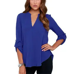 2018 бренд блузка рубашка с v-образным вырезом с длинным рукавом XXXXL 5XL большой плюс Размеры Повседневное летняя одежда wommer Топы Blusas Renda