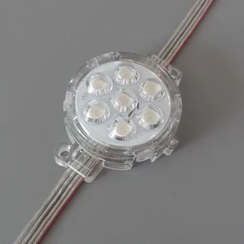 

50mm Diameter UCS1903 Diffused LED pixel module Full Color 5050 SMD RGB DC24V LED Lighting Modules for Signage clear cover