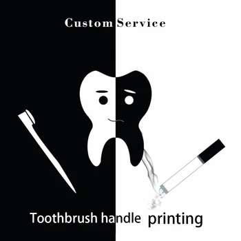 

100 Pieces Customized Printing Logo OEM Service Bamboo Toothbrush Handle Minimum Quantity Toothbrush Logo Only For AP C