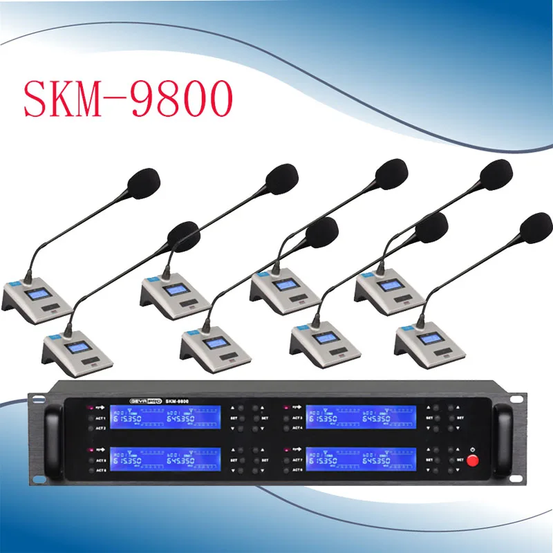 8 Channel Wireless Conference Microphone System For Meeting Noise
