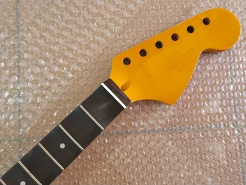 

Full scalloped Large headstock Guitar Neck Replacement 22 Fret Maple yellow