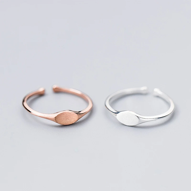 

MloveAcc New Arrival 925 Sterling Silver Geometric Oval Rings for Women Engagement Ring Wedding Jewelry