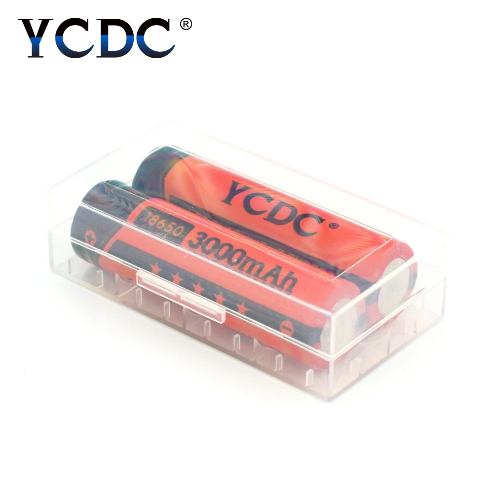 YCDC 2x литий-ионные 18650 аккумуляторные батареи 3,7 V 3000mAh литиевая батарея для 3,7 v power Bank фонарик батарея белый Batery Box