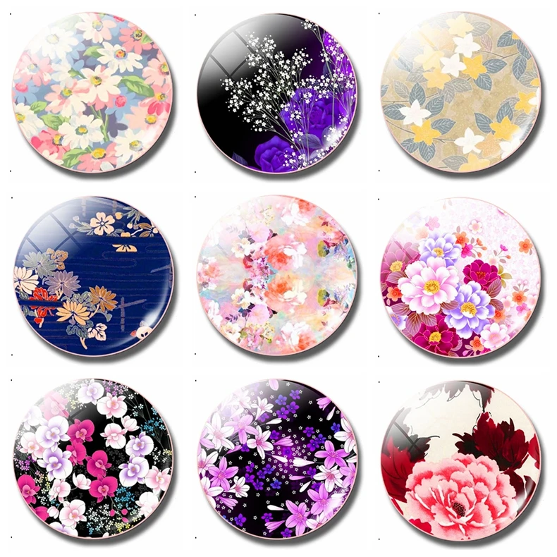 Beautiful Flower 30MM Fridge Rich Multicolored Decorations