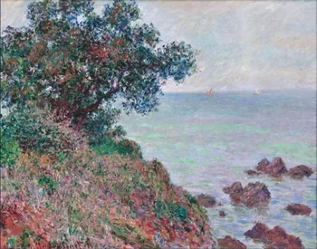 

High quality Oil painting Canvas Reproductions Mediteranian Coast, Grey Day (1888) By Claude Monet hand painted