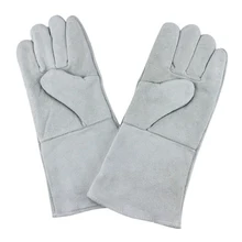 Холщовые рукава износостойкие анти-ГОРЯЧАЯ Корова кожа длинный отрезок сварочные перчатки сварщик сварочные перчатки специального назначения