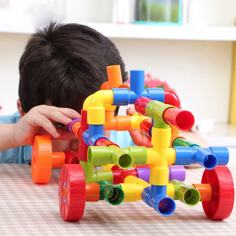 

Puzzle Plastic Spelling Assembled Pipe Building Blocks Children's Assembled Toys 3 Years Old Children's Day Gifts
