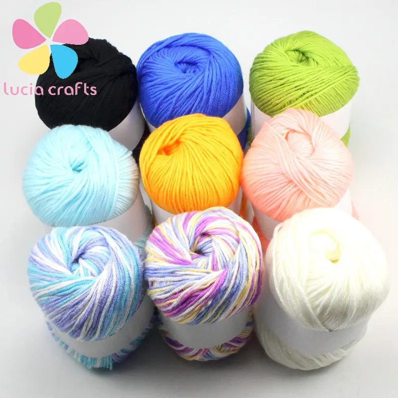 

50g 6 shares Soft Knitting Wool Yarn Multi Color Cotton Thick Yarn For Warm Sweater Crochet Yarns 1roll/lot W0206