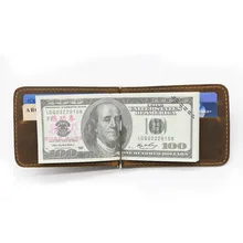 Кожаные зажимы для денег, мужские кошельки, портмоне, сумка для денег, зажим для денег, слоты для карт, магнитный засов, зажимы 1115