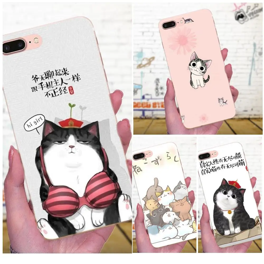 Для Huawei P8 P9 P10 P20 P30 Mate 7 8 9 10 20 Lite Plus Pro 2017 Мягкий ТПУ чехол 3d Фортуна кот милый