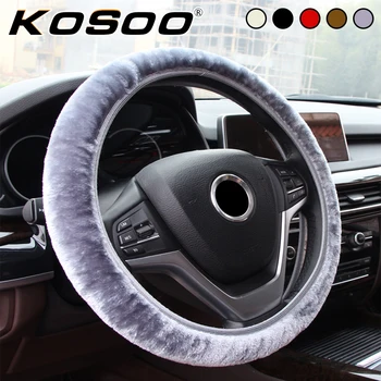 

KOSOO Car Styling Comfortable Elastic Universal Winter Non-slip Car Steering Wheel Cover For Subaru Impreza For Skoda Rapid Yeti