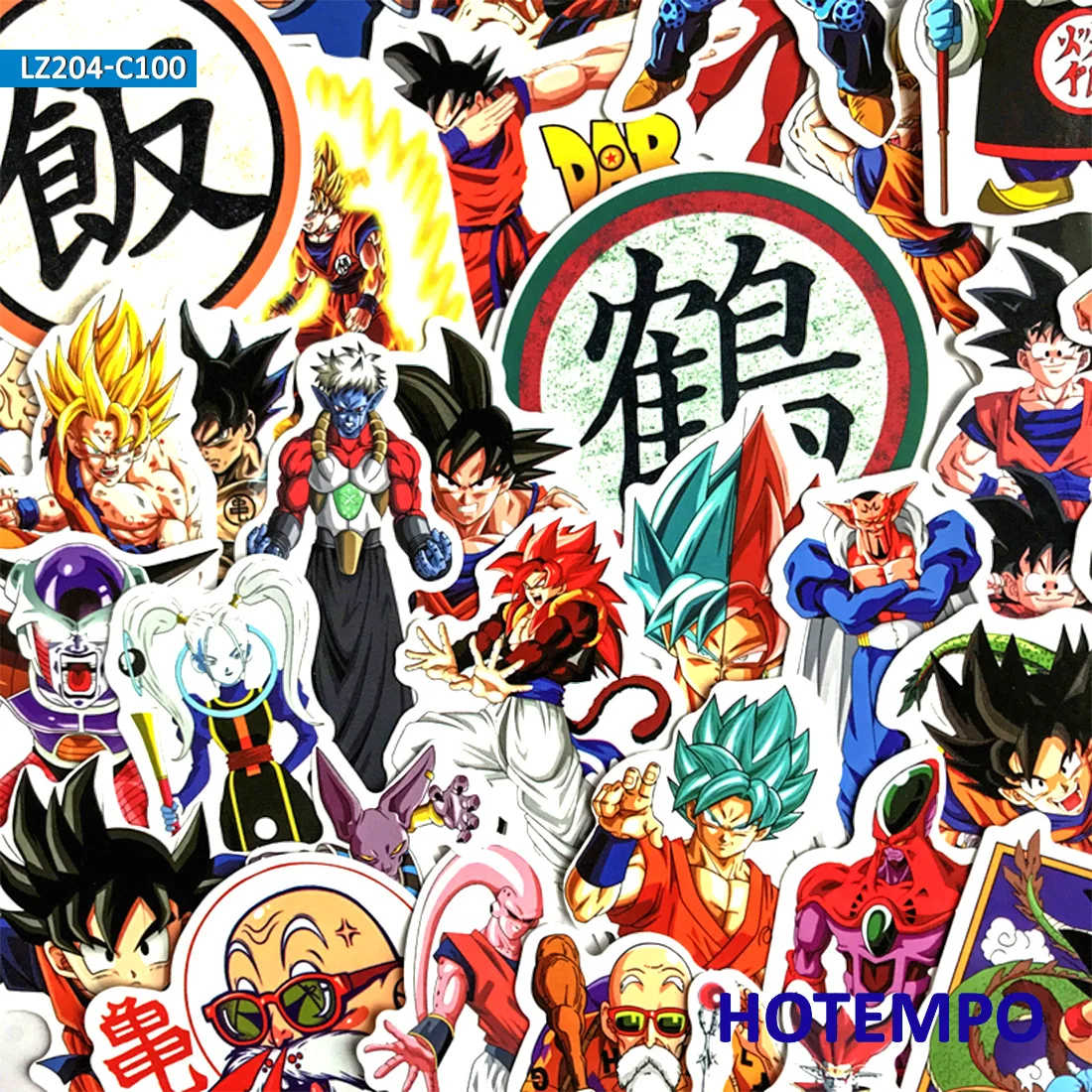 100pcs Not repeat Dragon Ball Sticker Goku for Mobile Phone Laptop Luggage Skateboard Fixed Gear Bike Guitar Case Decal Stickers 100pcs Not repeat Dragon Ball Sticker Goku for Mobile Phone Laptop Luggage Skateboard Fixed Gear Bike Guitar Case Decal Stickers