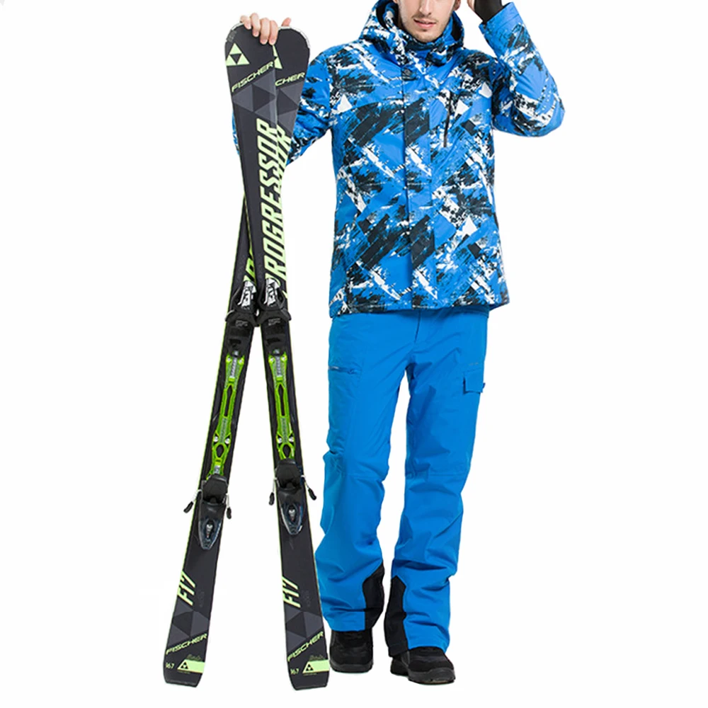 TENNEIGHT الشتاء بدلة تزلج الرجال يندبروف ماء الحرارية في الهواء الطلق التزلج على الجليد سترة و السراويل مجموعات تسلق التزلج