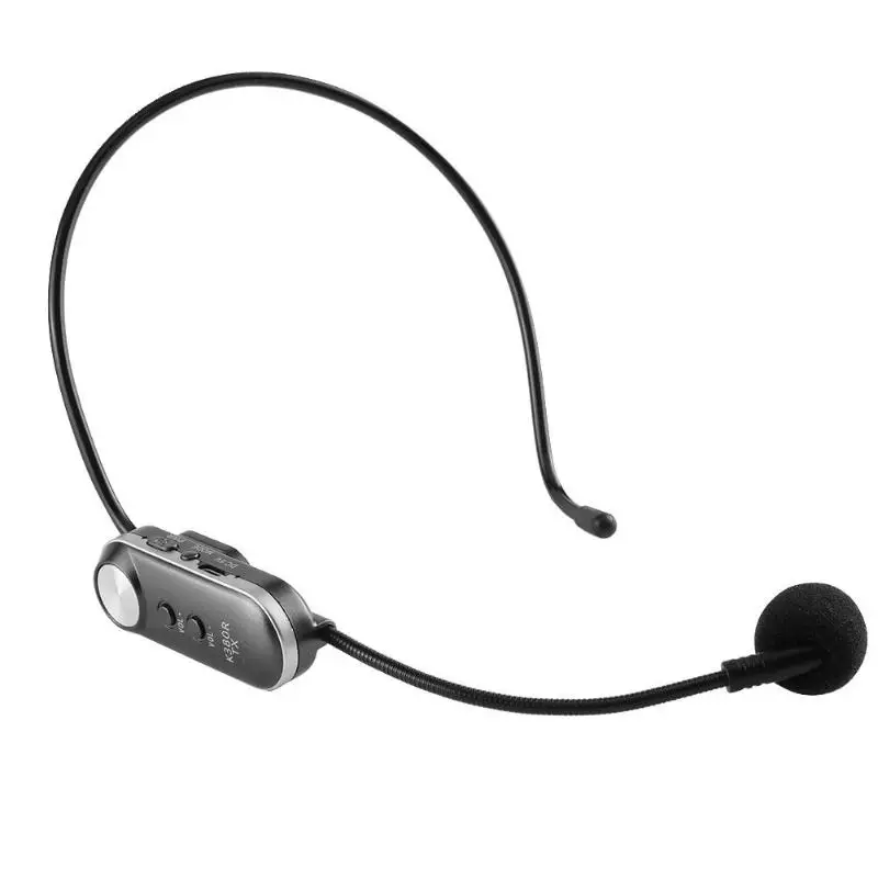 

ALLOYSEED For UHF Wireless Microphone Headset with Receiver Rechargeable For Voice Amplifier Speaker