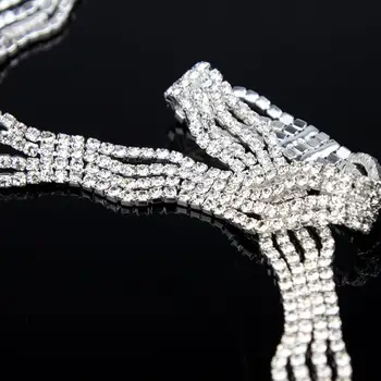 

5Yards Bridal Wedding Silver Golden Rhinestones Chain Applique Craft Diamante Applique Accessories