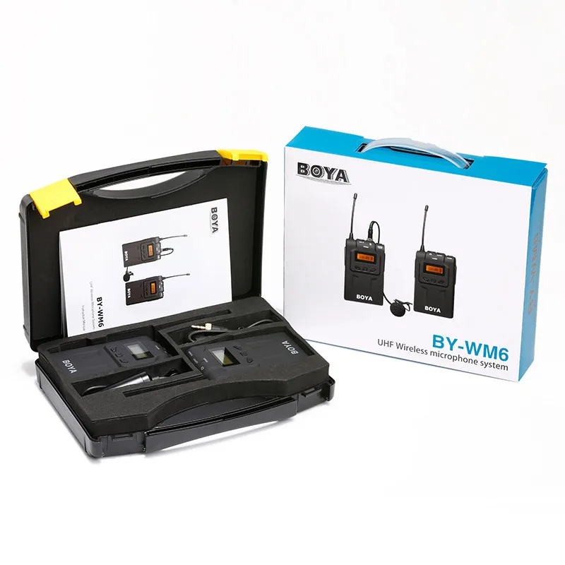 BOYA BY-WM6 BY-WM4 Mark II BY-WM8 Pro UHF Беспроводная микрофонная система всенаправленный петличный микрофон для DV DSLR