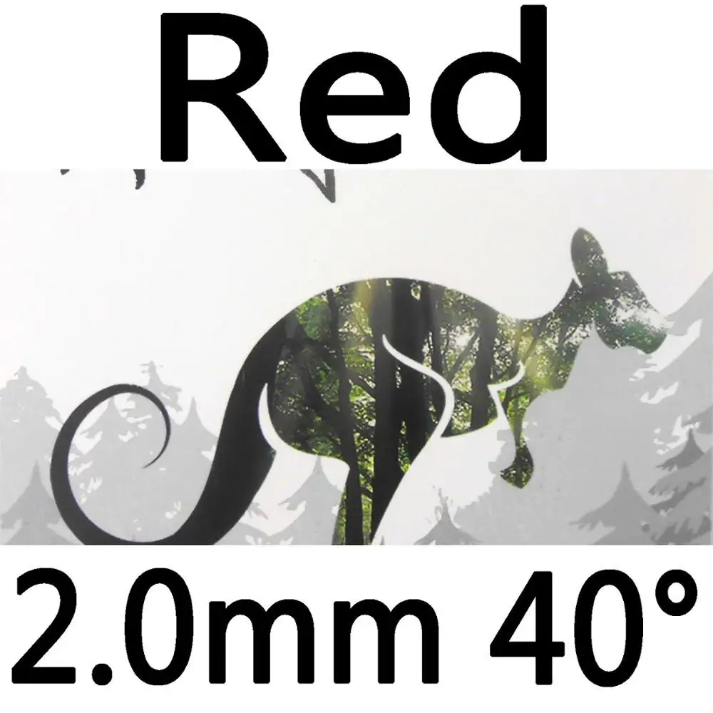 61 секундный кенгуру Pips-в настольном теннисе резиновый с белой губкой - Цвет: red 2.0mm H40