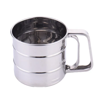 

Stainless Steel Flour Sieve Mugs Design Flour Sifter Shaker Baking Pastry Tool for Coffee Icing Sugar Powder