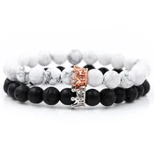 Faitheasy украшения натуральный настоящий белый сосна смешанный с маленьким браслет с короной набор украшения аксессуары