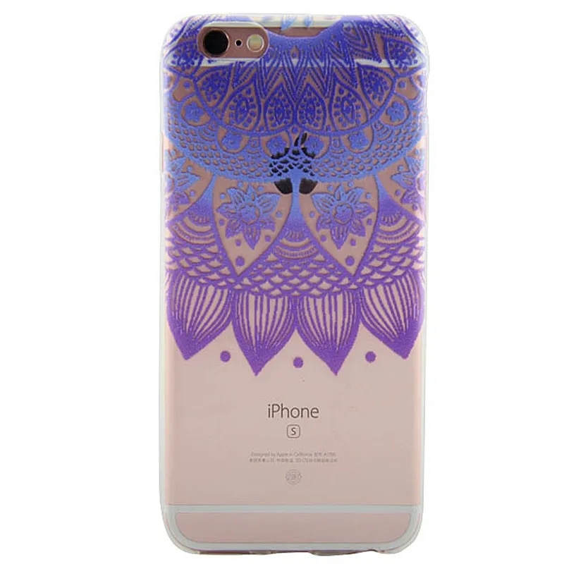 TOMKAS Case For iPhone 6 6S Plus Cover Floral Paisley Flower Mandala Datura Capinha Coque For iPhone 5 5S SE Case Silicone