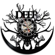 1piece Creative Design Vinyl Record Clock Frameless CD Wall Clock For Gift Home Decoration