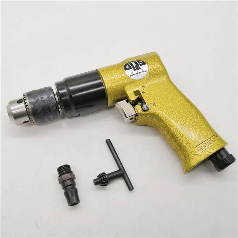 3/8" 1800rpm High-speed Cordless Pistol Type Pneumatic Gun Drill Reversible Air Drill Tools for Hole Drilling