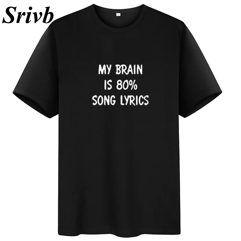 Srivb My Brain Is Song женская футболка с буквенным принтом Tumblr летняя хлопковая модная