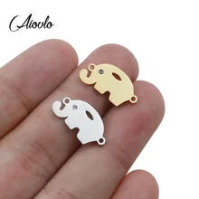 5 шт./лот из нержавеющей стали, в виде слона циркониевые браслеты для глаз, Подвески для изготовления ювелирных изделий, самодельные подвески, аксессуары ручной работы